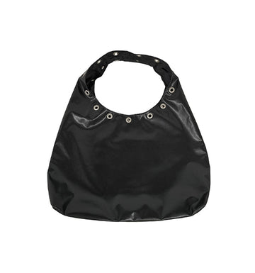 Punching Stud Glossy Shoulder Bag